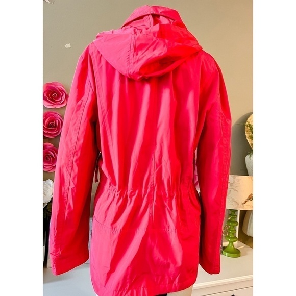 Nwt Charter Club Petite Water-Resistant Hooded Anorak Jacket - Hot Pink - Picture 7 of 11